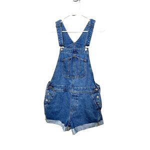 Old Navy Bib Overall Shortalls Size M Blue Shorts Denim 100% cotton